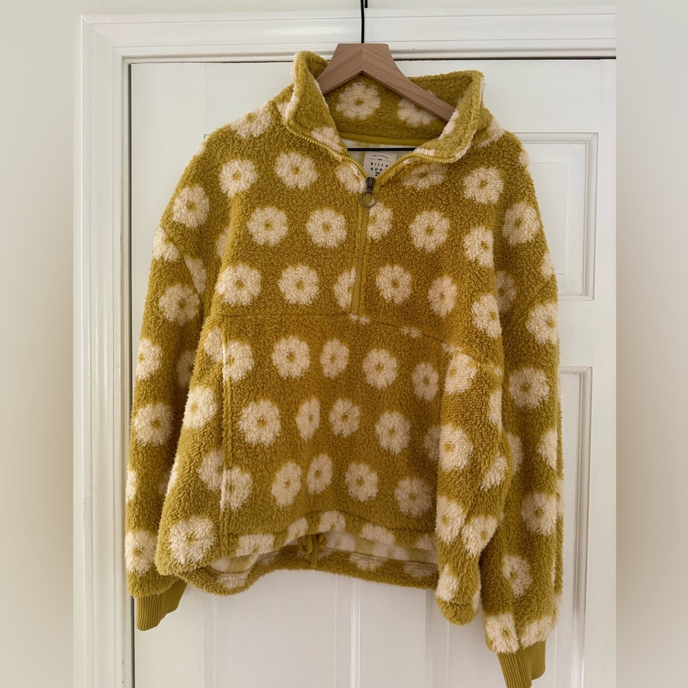 Billabong Fleece Flower Half Zip Pullover